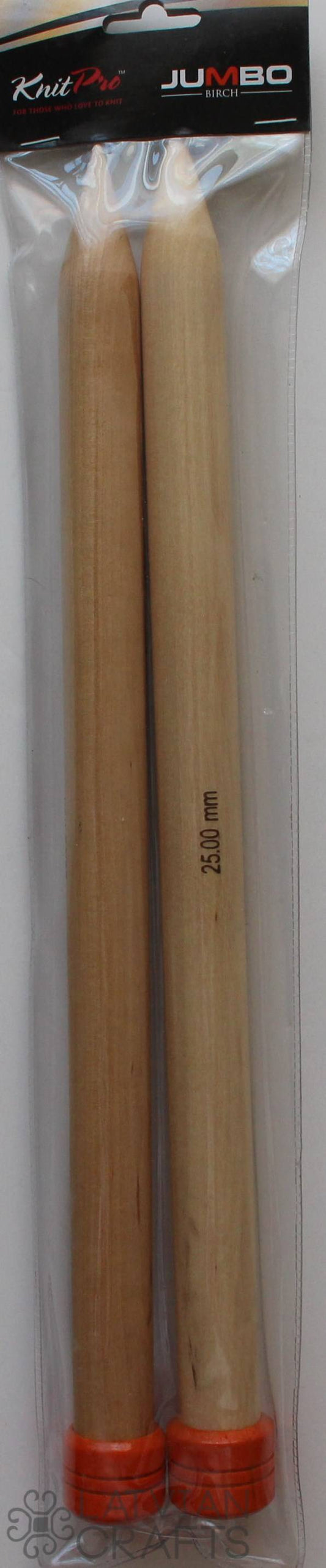 Knit pro Jumbo Birch adāmadatas Ø25.00 mm ||40 cm - Noliktavas izpārdošana!