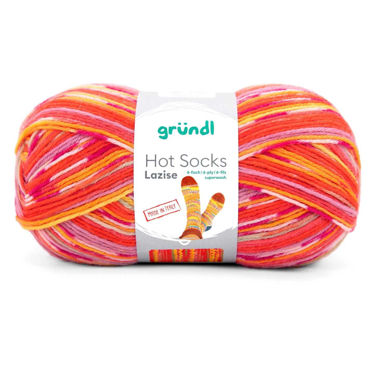 Hot Socks Lazise /Gründl/ 6-diegu zeķu dzija 150g #03