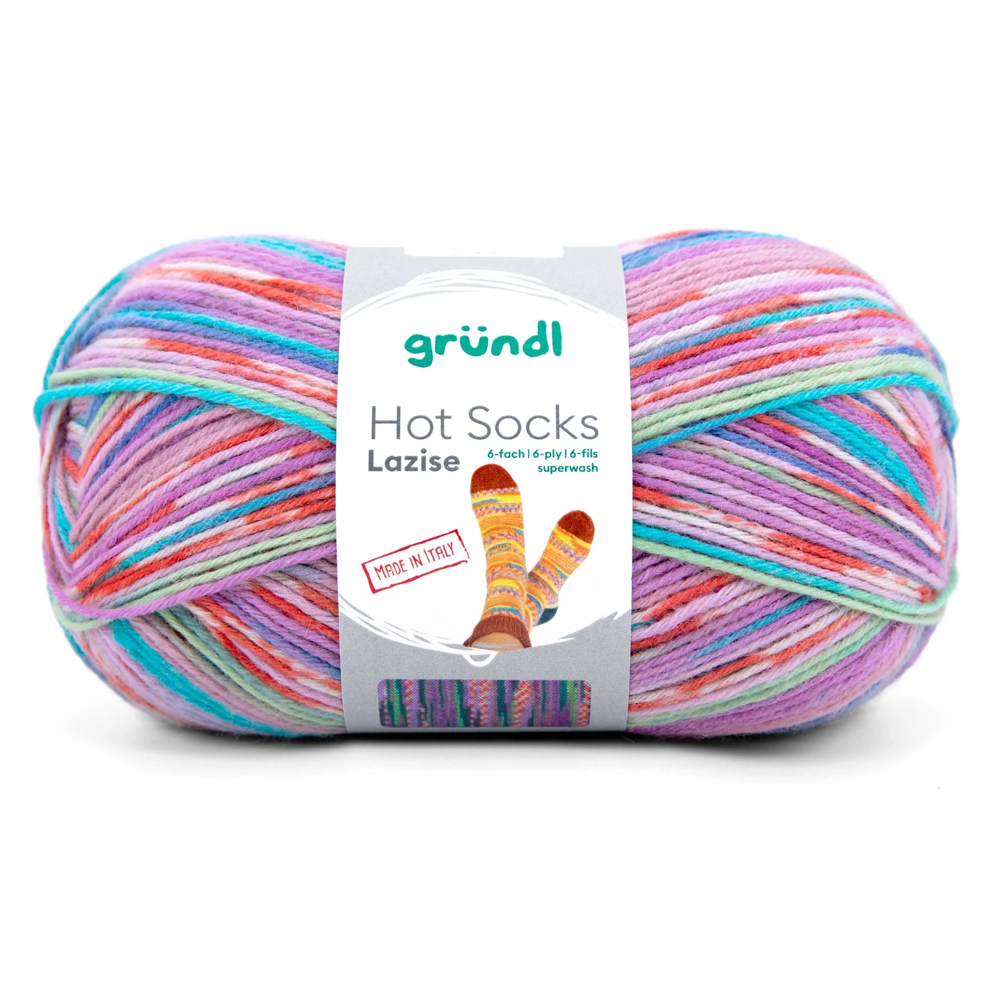 Hot Socks Lazise /Gründl/ 6-diegu zeķu dzija 150g #05