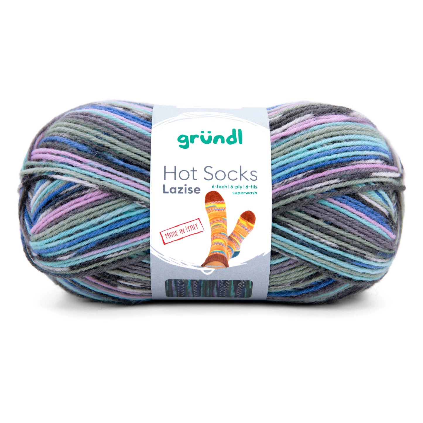Hot Socks Lazise /Gründl/ 6-diegu zeķu dzija 150g #06