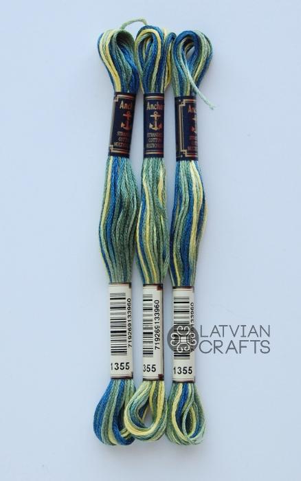 Izšūšanas diegs Anchor Stranded Cotton multicolor, 100% kokvilna, 8m, #01355