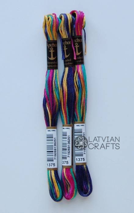 Izšūšanas diegs Anchor Stranded Cotton multicolor, 100% kokvilna, 8m, #01375