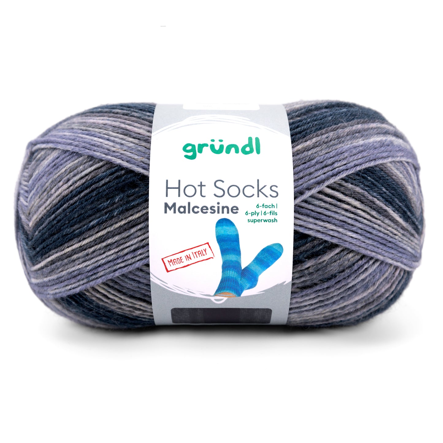 Hot Socks MALCESINE /Gründl/ 6-diegu zeķu dzija 150g #05