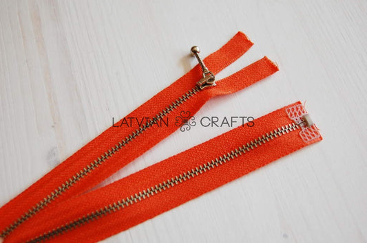 Metāla rāvējslēdzējs /37 cm/ oranžs - Atrasts Noliktavā!