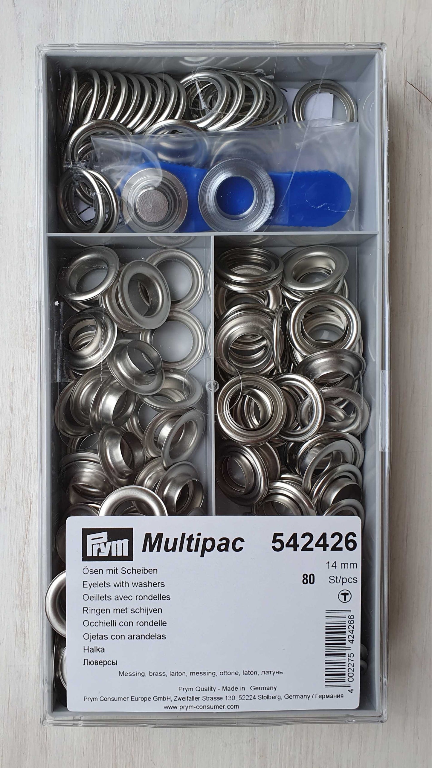 Gredzeni ar aizmugurējo plāksnīti un instrumentu 80 gab 14mm /sudraba krāsā