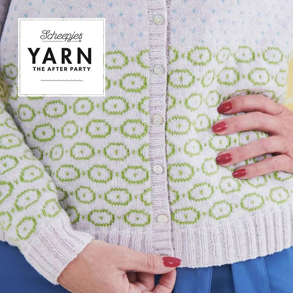 Scheepjes YARN The After Party Nr.59 - jakas adīšanas pamācība "Bird's Eye Cardigan", ENG