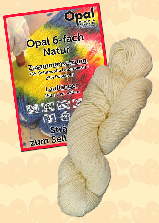 OPAL 6-strand DYEABLE YARN 150g