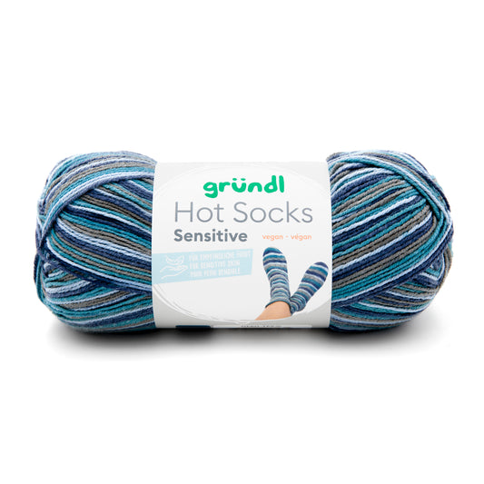 Hot Socks Sensitive Gründl 4-diegu zeķu dzija ar kokvilnu 100g #06