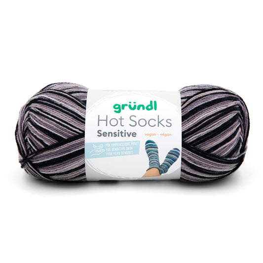 Hot Socks Sensitive Gründl 4-diegu zeķu dzija ar kokvilnu 100g #08