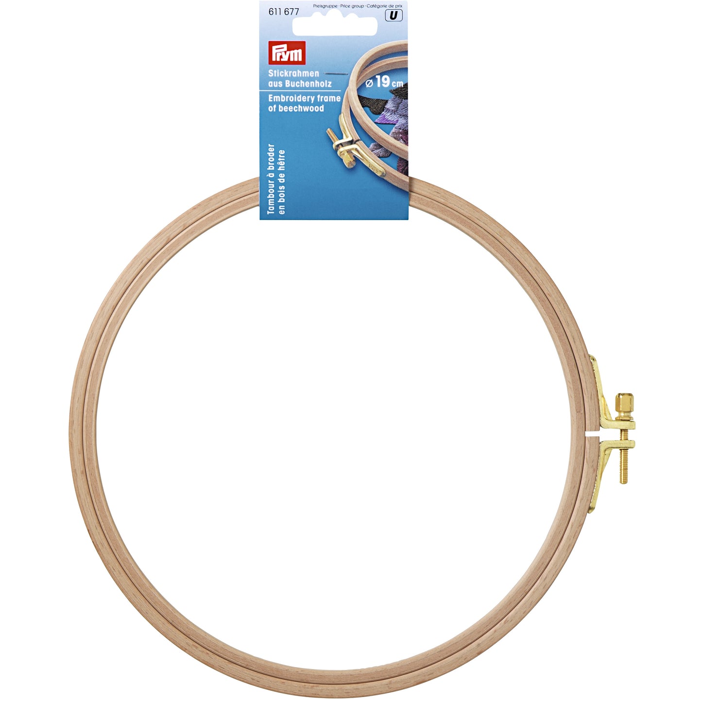 PRYM dižskābarža riņķis izšūšanai Ø 19 cm