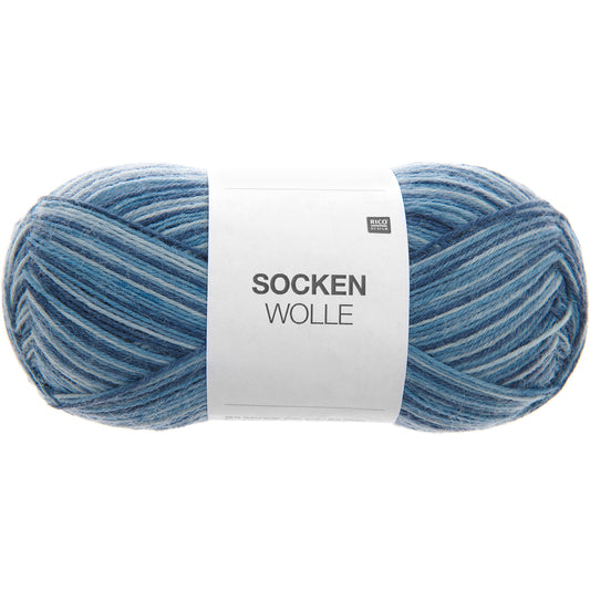 Sockenwolle /Rico Design/ 4-diegu zeķu dzija #3 "Džinsu mikslis"
