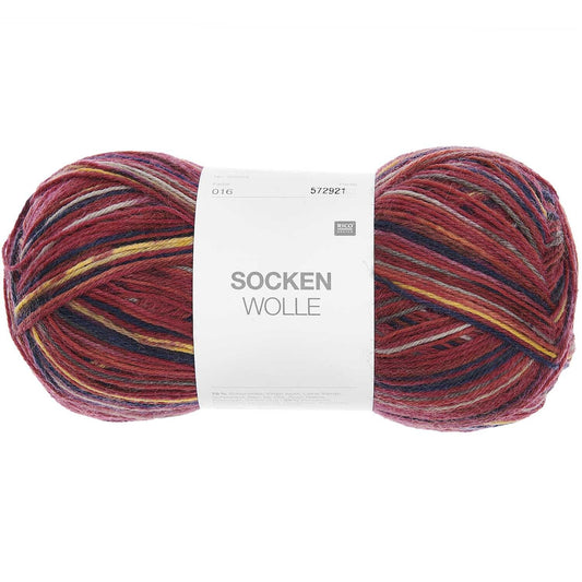 Sockenwolle /Rico Design/ 4-ply sock yarn #16 "Red mix"