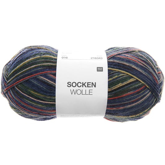 Sockenwolle /Rico Design/ 4-ply sock yarn #18 "Blue mix"