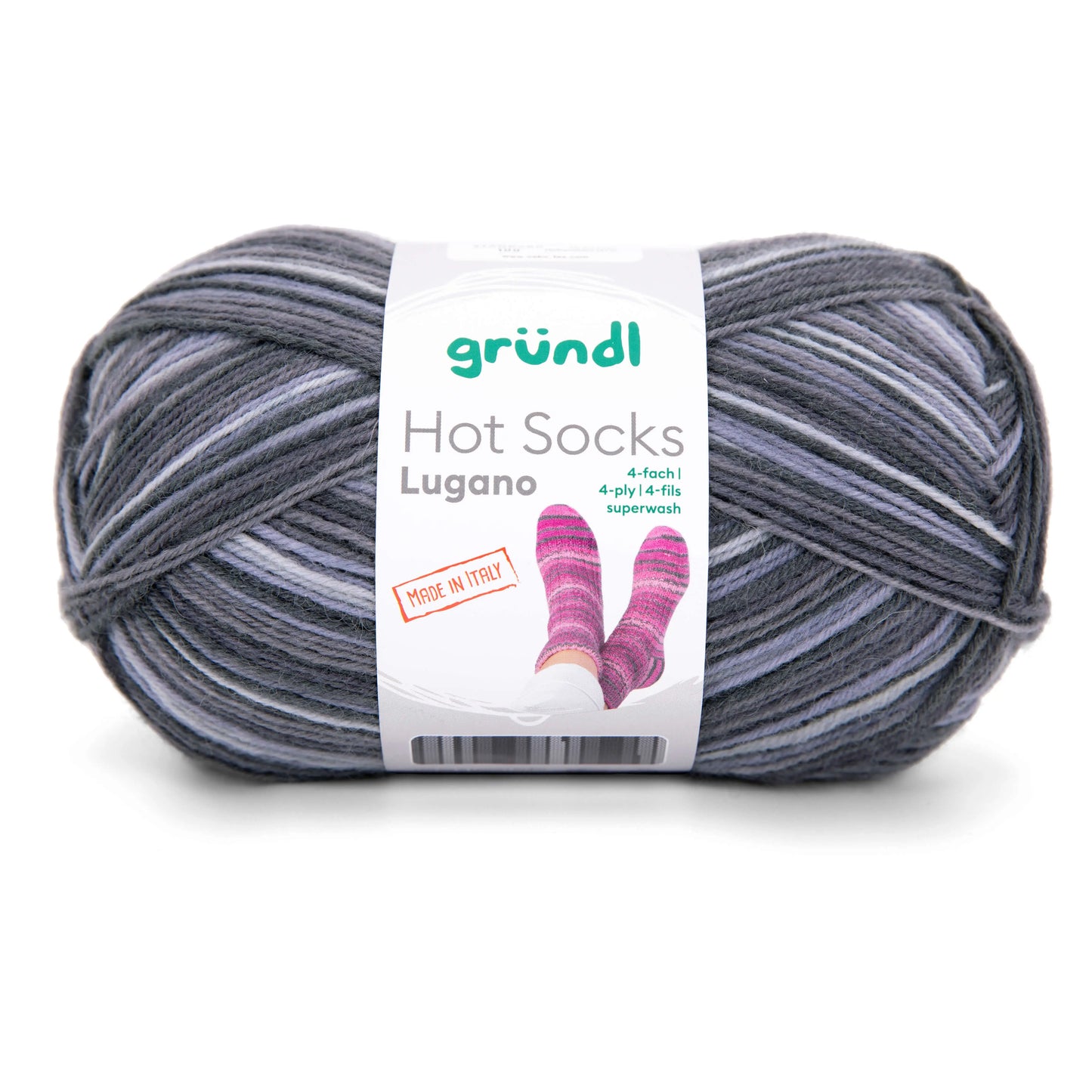 Hot Socks LUGANO Gründl 6-diegu zeķu dzija 150g #04