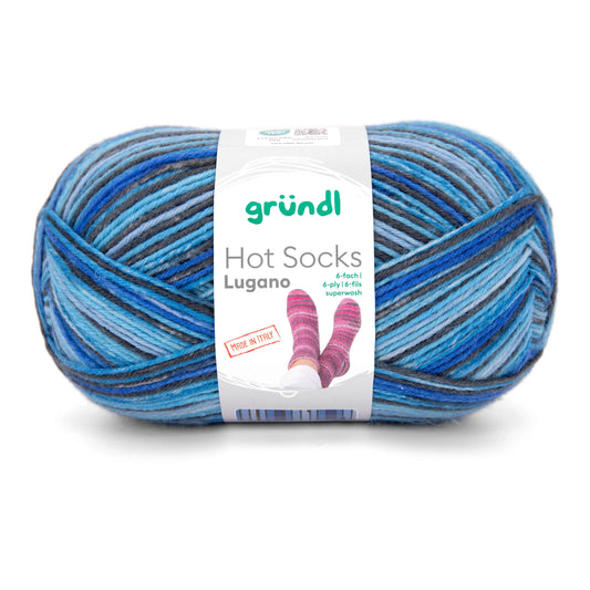 Hot Socks LUGANO Gründl 6-diegu zeķu dzija 150g #02