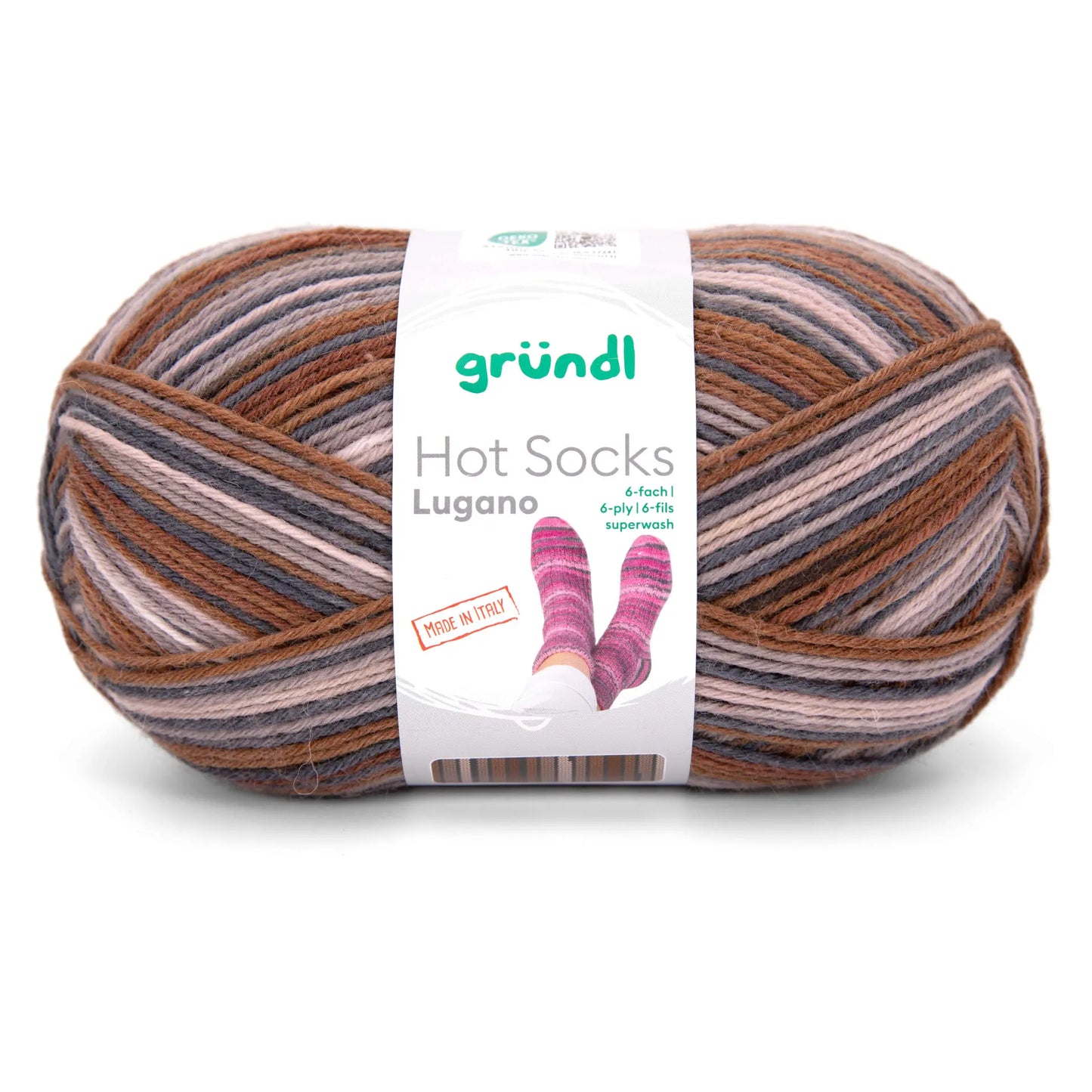 Hot Socks LUGANO /Gründl/ 6-diegu zeķu dzija 150g #06