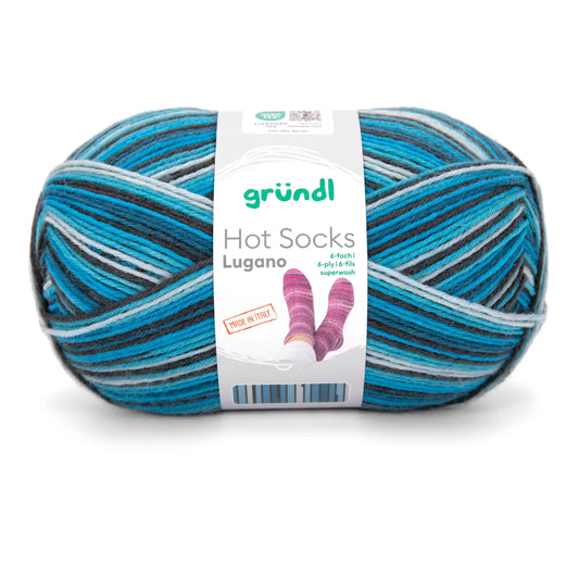 Hot Socks LUGANO Gründl 6-diegu zeķu dzija 150g #07
