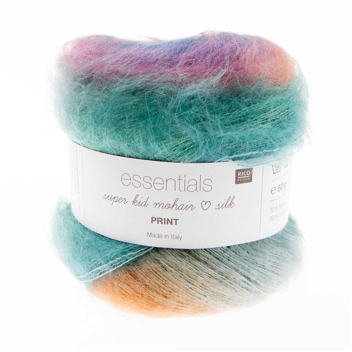 Essentials Super Kid Mohair Loves Silk Print /Rico Design/ 50g #004 "Vējš"