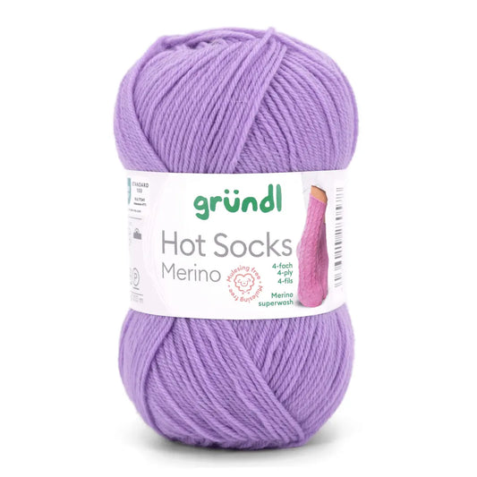 Hot Socks Merino /Gründl/ 4-diegu zeķu dzija 50g #23 "Ceriņi"