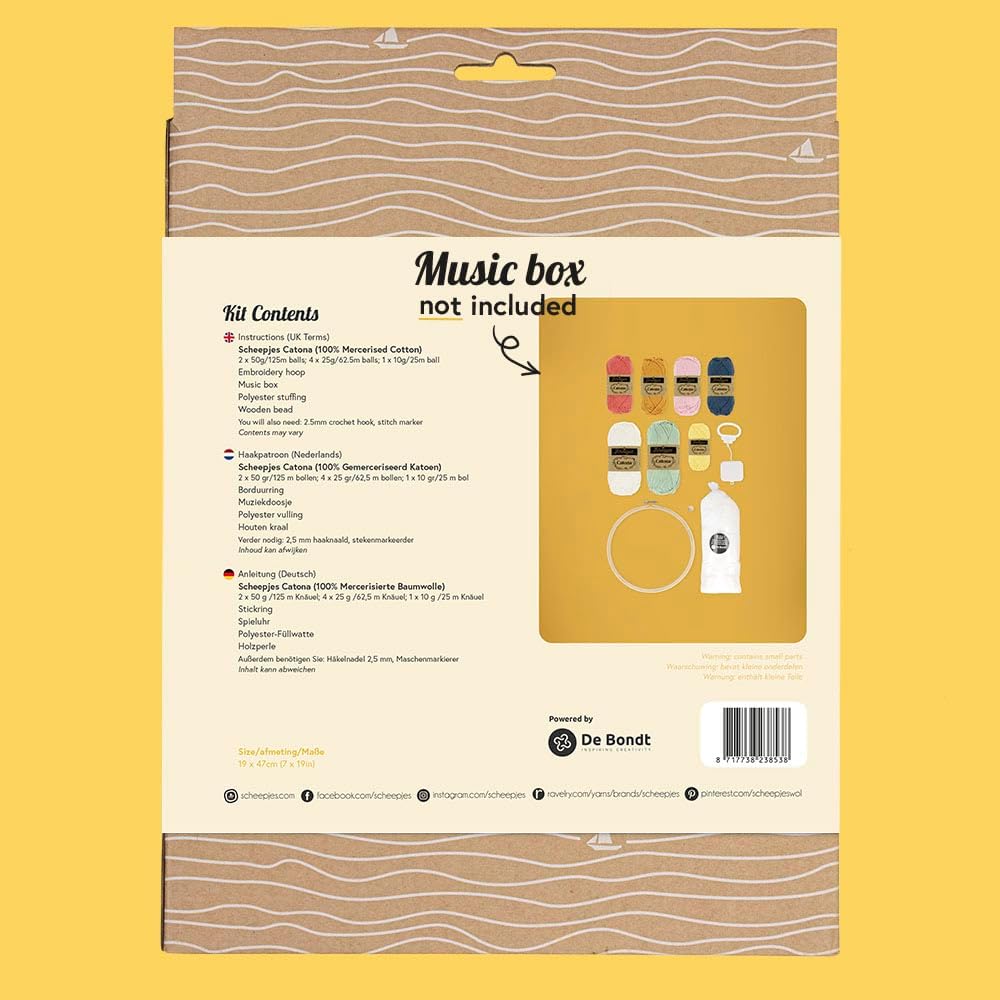 Scheepjes Celestial Mobile Crochet Kit / Karuselis bērna gultiņai tamborēšanas komplekts, ENG