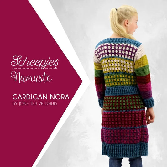 Scheepjes Namaste tamborēšanas shēma -  kardigans NORA - ENG