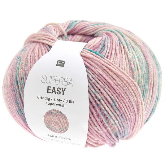 SUPERBA Easy /Rico Design/ 8-diegu zeķu dzija 150g #003 "Pavasaris"