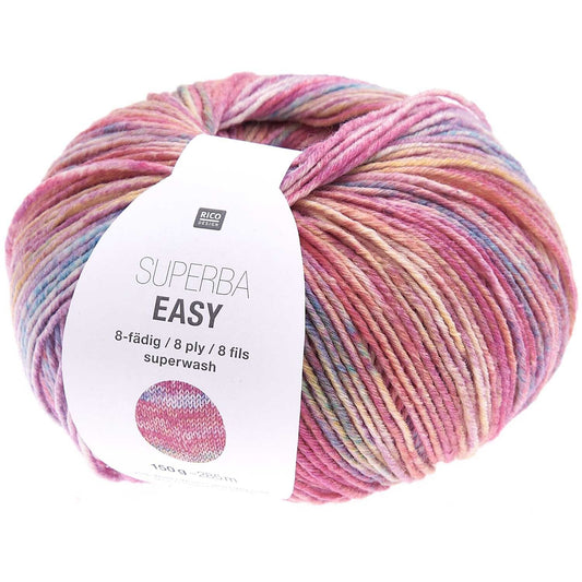 SUPERBA Easy /Rico Design/ 8-diegu zeķu dzija 150g #004 "Vasara"