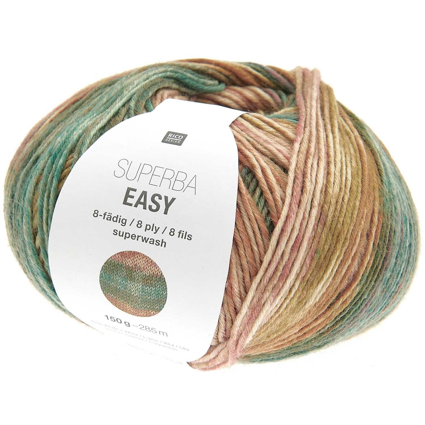 SUPERBA Easy /Rico Design/ 8-diegu zeķu dzija 150g #006 "Etno"