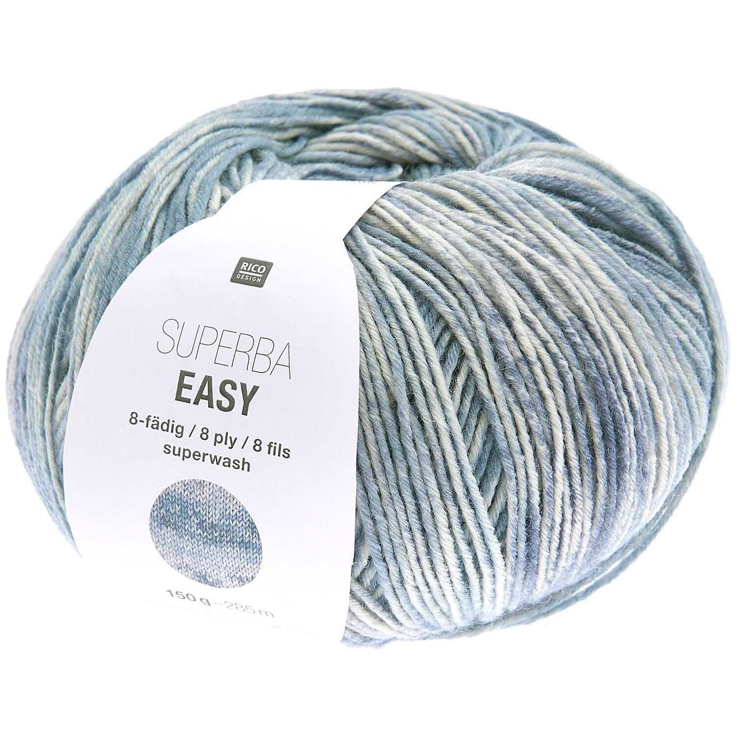 SUPERBA Easy /Rico Design/ 8-diegu zeķu dzija 150g #008 "Ziema"
