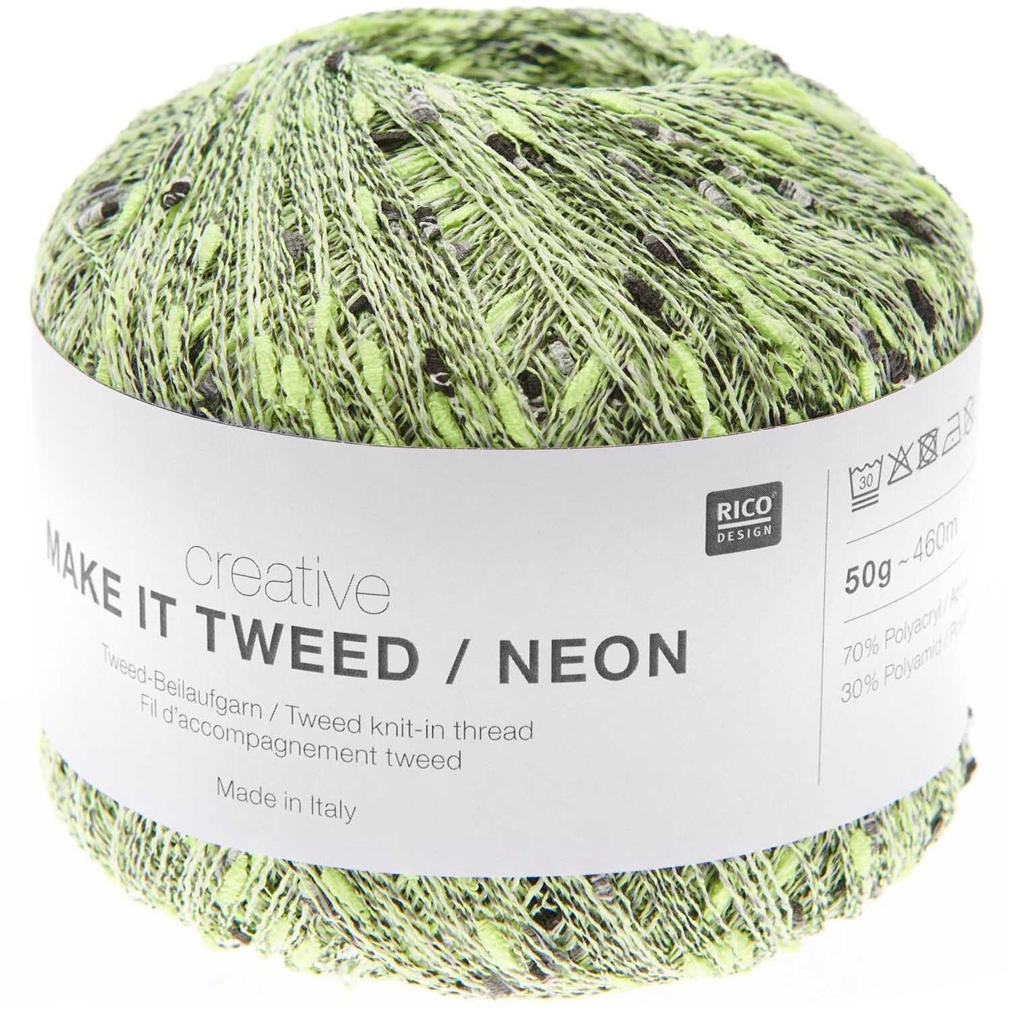 Make It Tweed NEON /Rico Design Creative/ 50g #001 Dzeltens