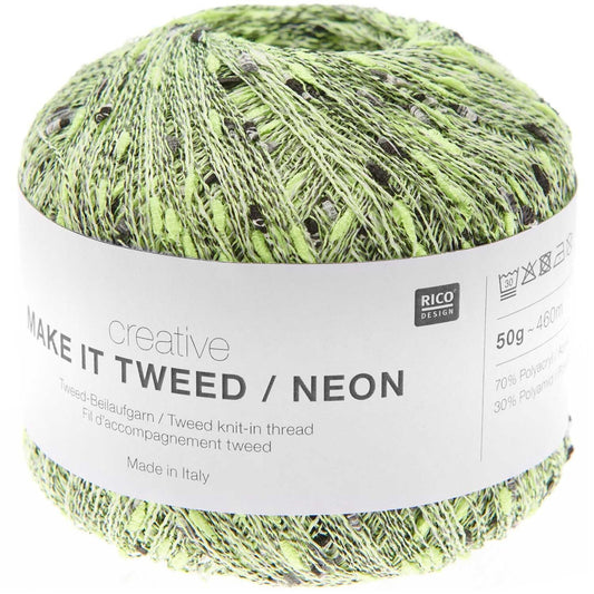 Make It Tweed NEON /Rico Design Creative/ 50g #001 Dzeltens