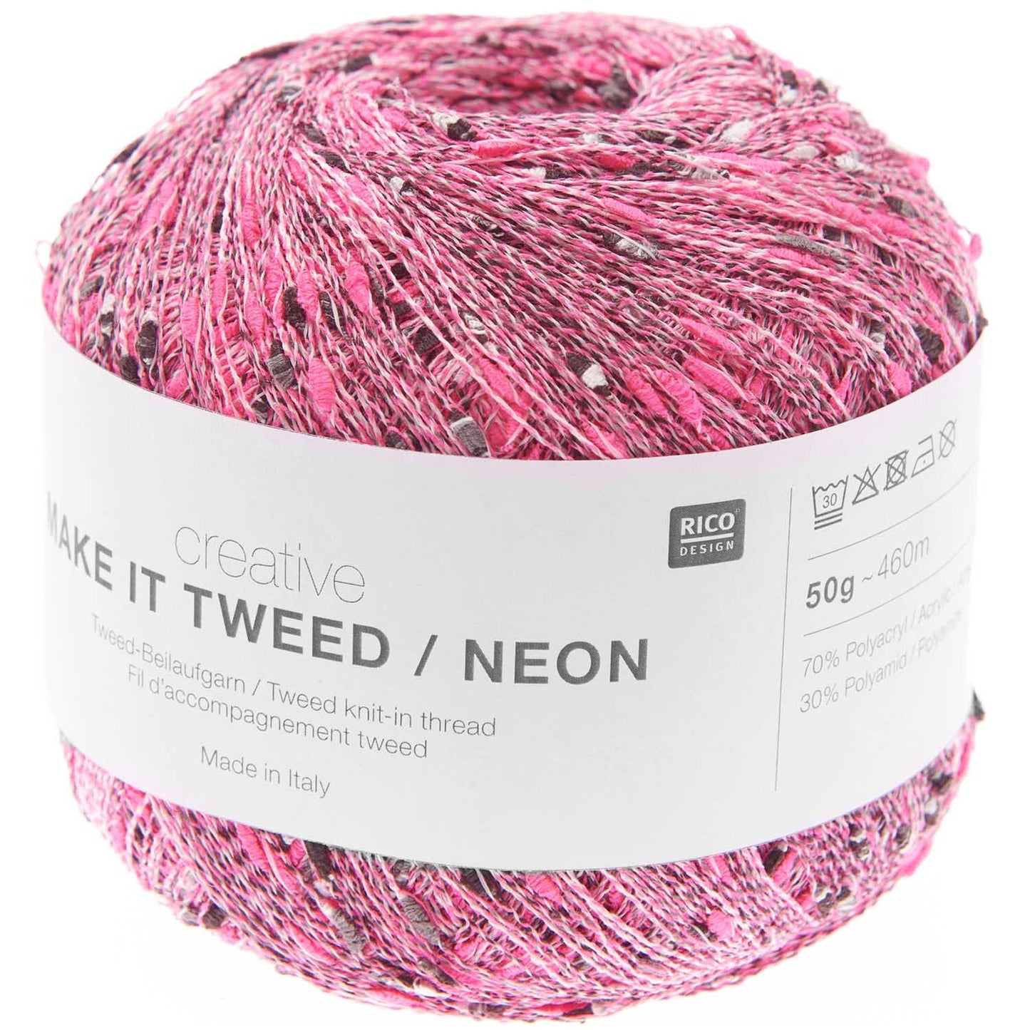 Make It Tweed NEON /Rico Design Creative/ 50g #002 Rozā