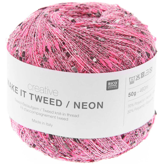 Make It Tweed NEON /Rico Design Creative/ 50g #002 Rozā