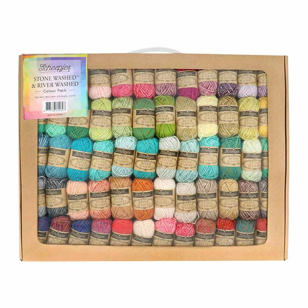 Stone Washed - River Washed /Scheepjes/ värvikomplekt 58x10g
