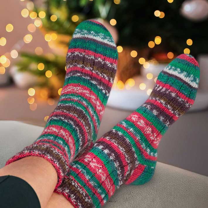 Hot Socks XMAS /Gründl/ 4-diegu zeķu dzija 100g #XMAS-1