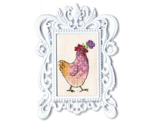 Vista ar puķi- izšūšanas komplekts /RTO/ 3 x 5 cm