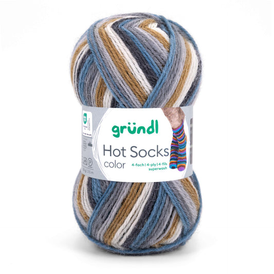 Hot Socks COLOR Gründl 4-diegu zeķu dzija 50g #419