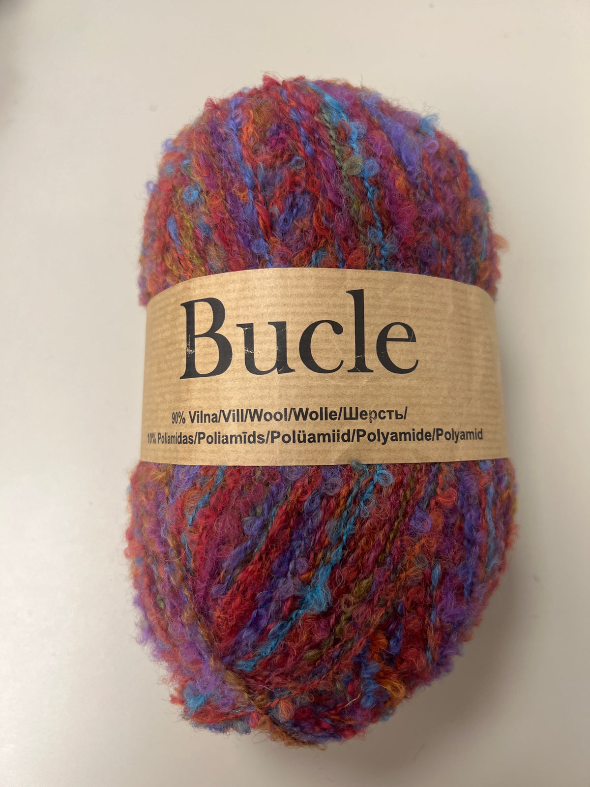 Bucle /Midara/ 100g #120 "Sarkanviolets melanžs"
