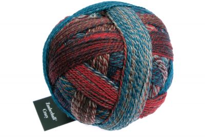 Zauberball® Crazy /Schoppel / 100g #1507_"Autumn Wind", 4-diegu zeķu dzija, satur bioloģiski noārdāmu poliesteru