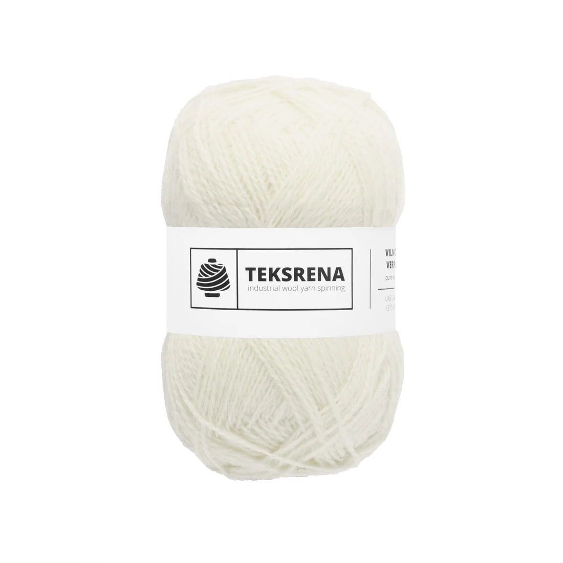 TEKSRENA 100% vilna NM 7/2 100g #100 "Balts" /  10 gab. iepakojums