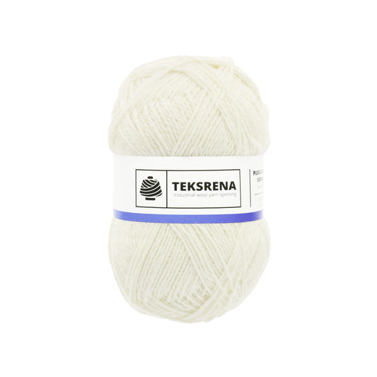 Nm 7/2 vilna/poliesters 80%/20% /Teksrena/ #101 "Balts"