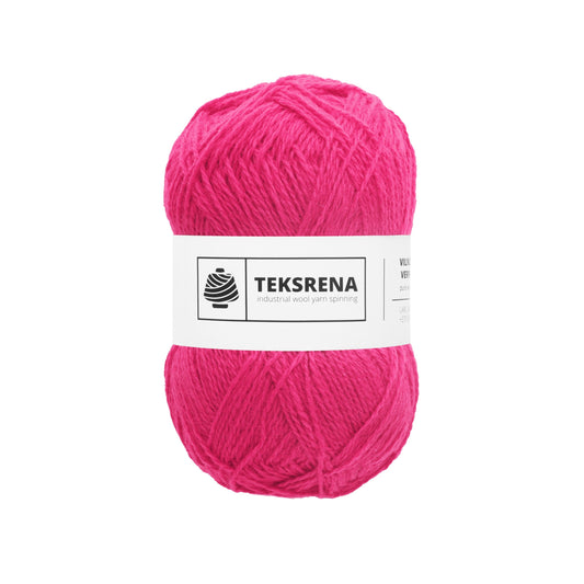 Nm 7/2 100% vilna /Teksrena/ #107 "Spilgti rozā"