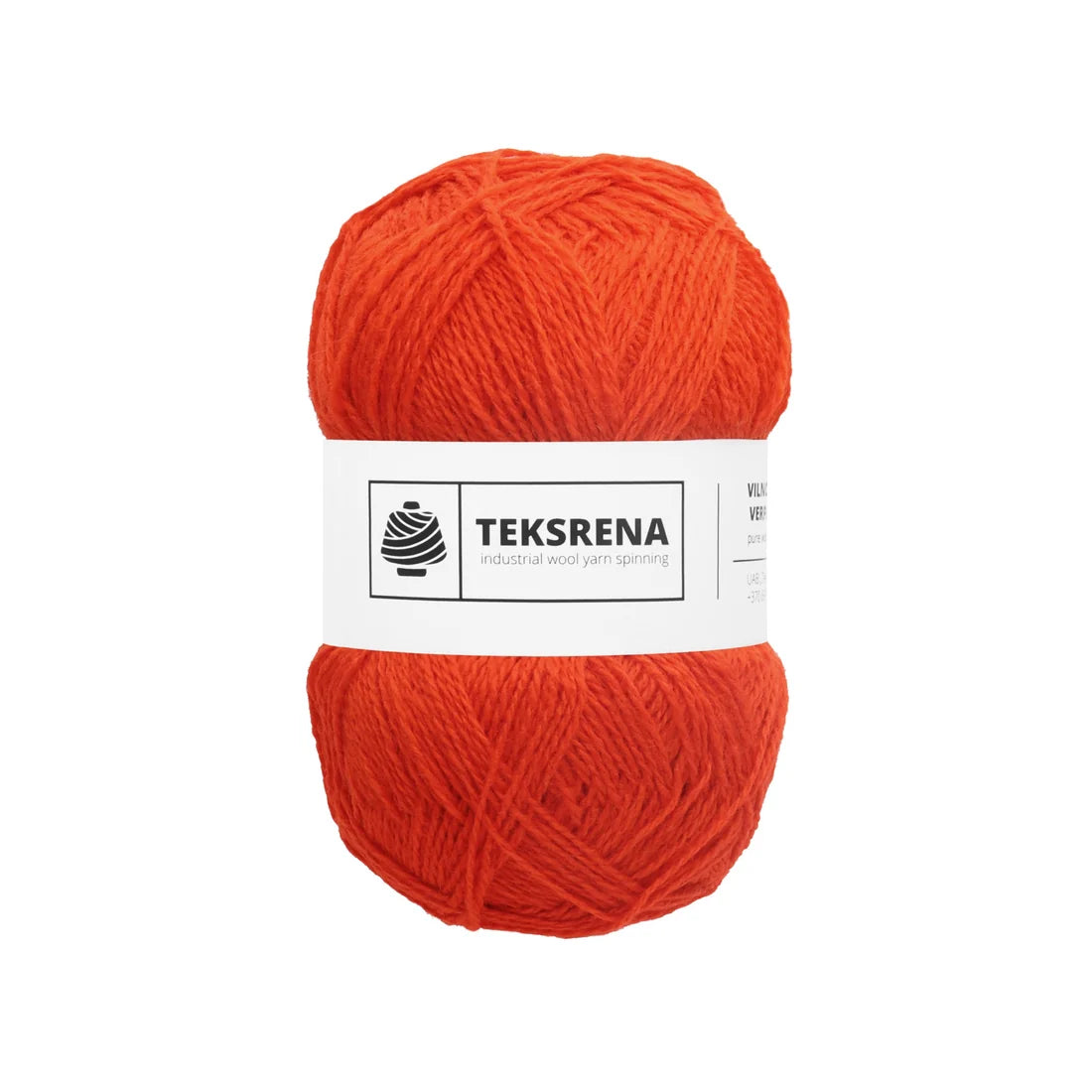 TEKSRENA 100% vilna NM 7/2 100g #108 "Spilgti oranžs" / 10 gab. iepakojums