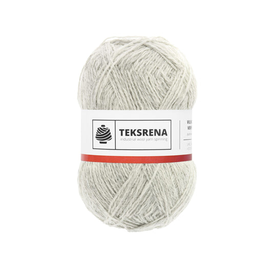 Nm 7/2 100% vilna /Teksrena/ #202 "Gaiši pelēks merserizēts"