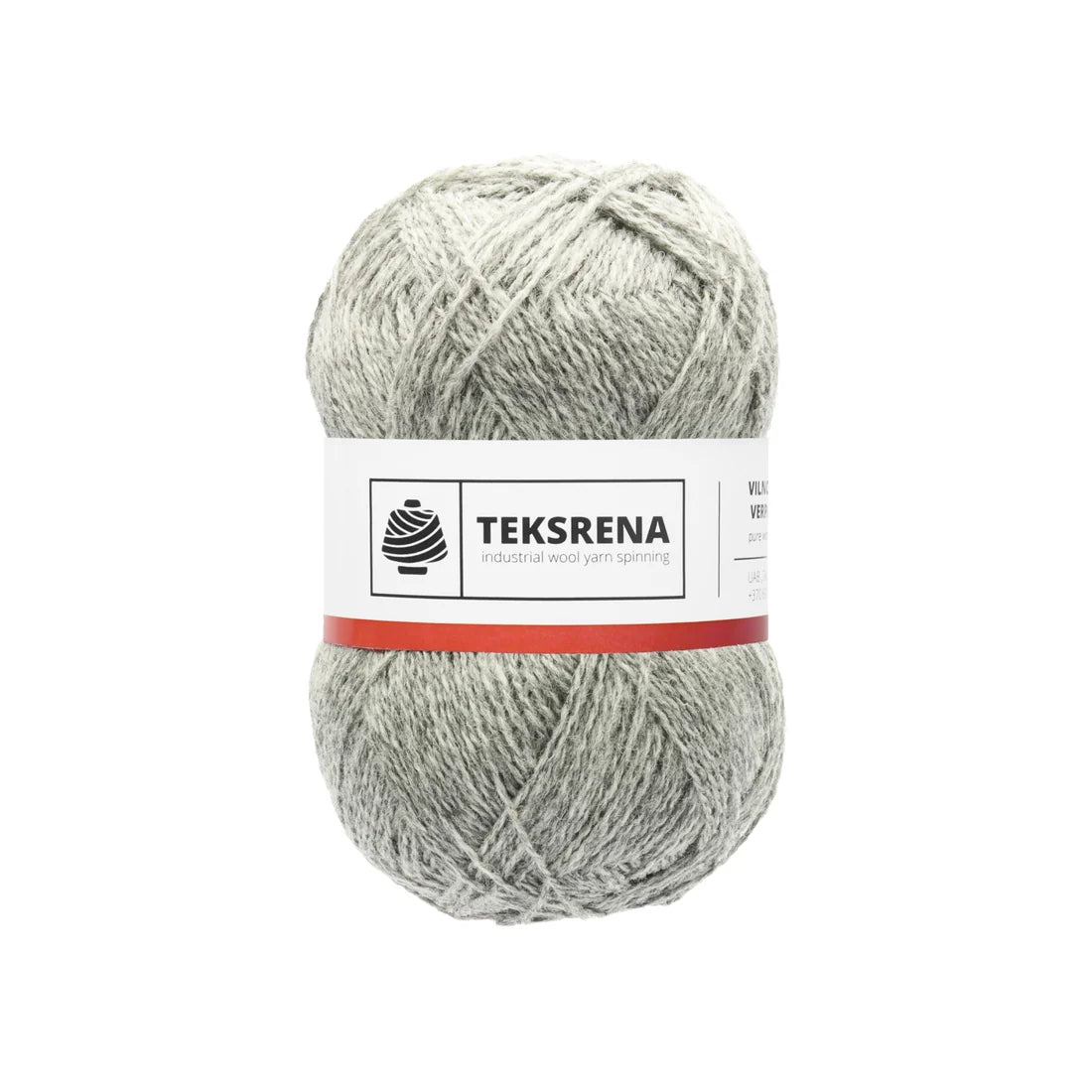 TEKSRENA 100% vilna NM 7/2 100g #203 "Gaiši pelēks" / 10 gab. iepakojums