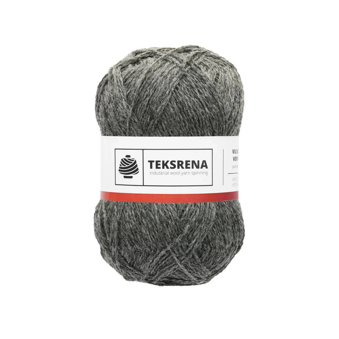 TEKSRENA 100% vilna NM 7/2 100g #206 "Pelēks" / 10 gab. iepakojums