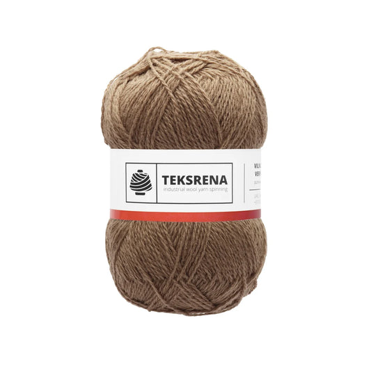 TEKSRENA 100% vilna NM 7/2 100g #264 "Kafija ar pienu" / 10 gab. iepakojums