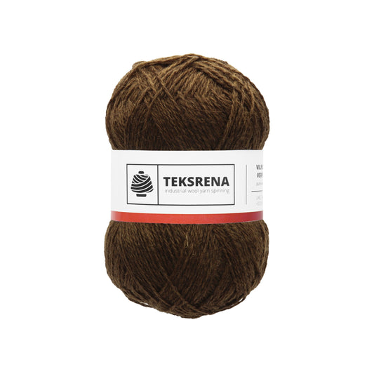 TEKSRENA 100% vilna NM 7/2 100g #268 "Tumši brūns IV"