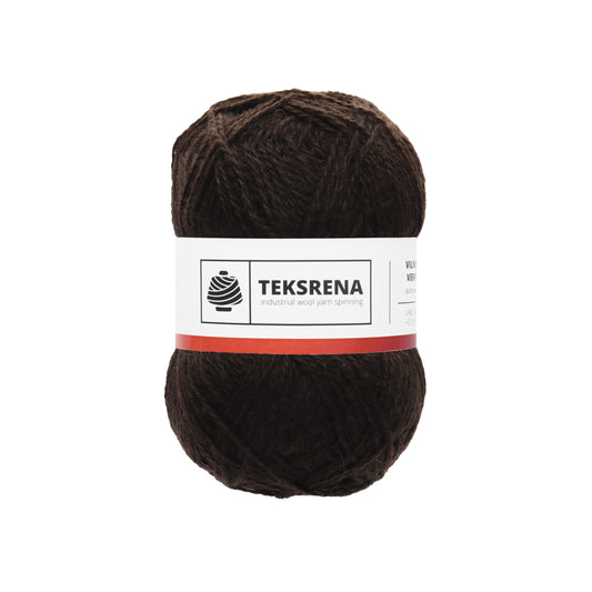 TEKSRENA 100% vilna NM 7/2 100g #269 "Ļoti tumši brūns"