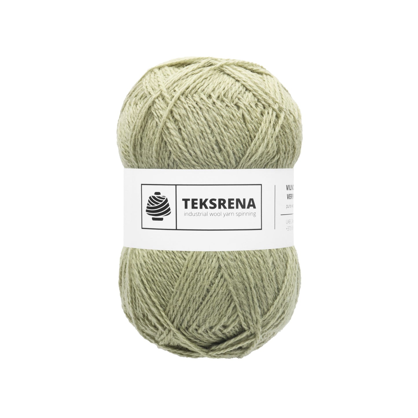 TEKSRENA 100% vilna NM 7/2 100g #325 "Blāvi zaļš"